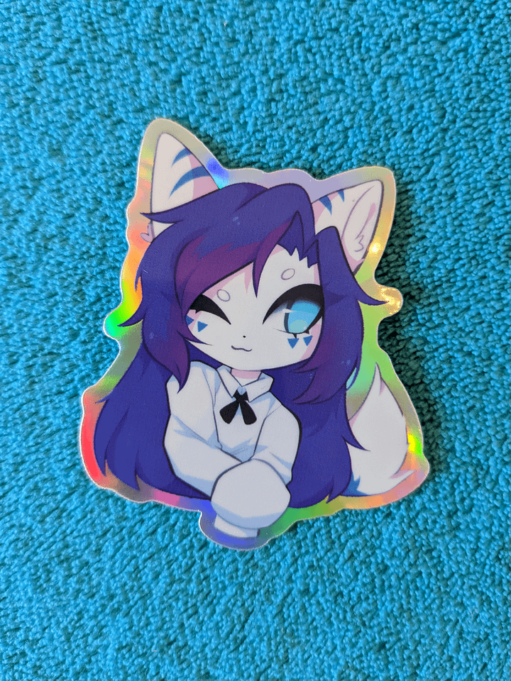 Azra Portrait - Holo sticker product image (1)