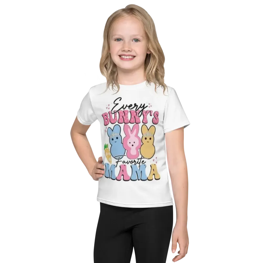 Kids Crew Neck T-Shirt Bunny Favorite Mama product image (1)