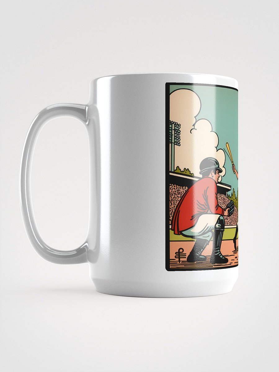 Vintage Baseball Card: Retro Home Run Scene Glossy Mug product image (6)