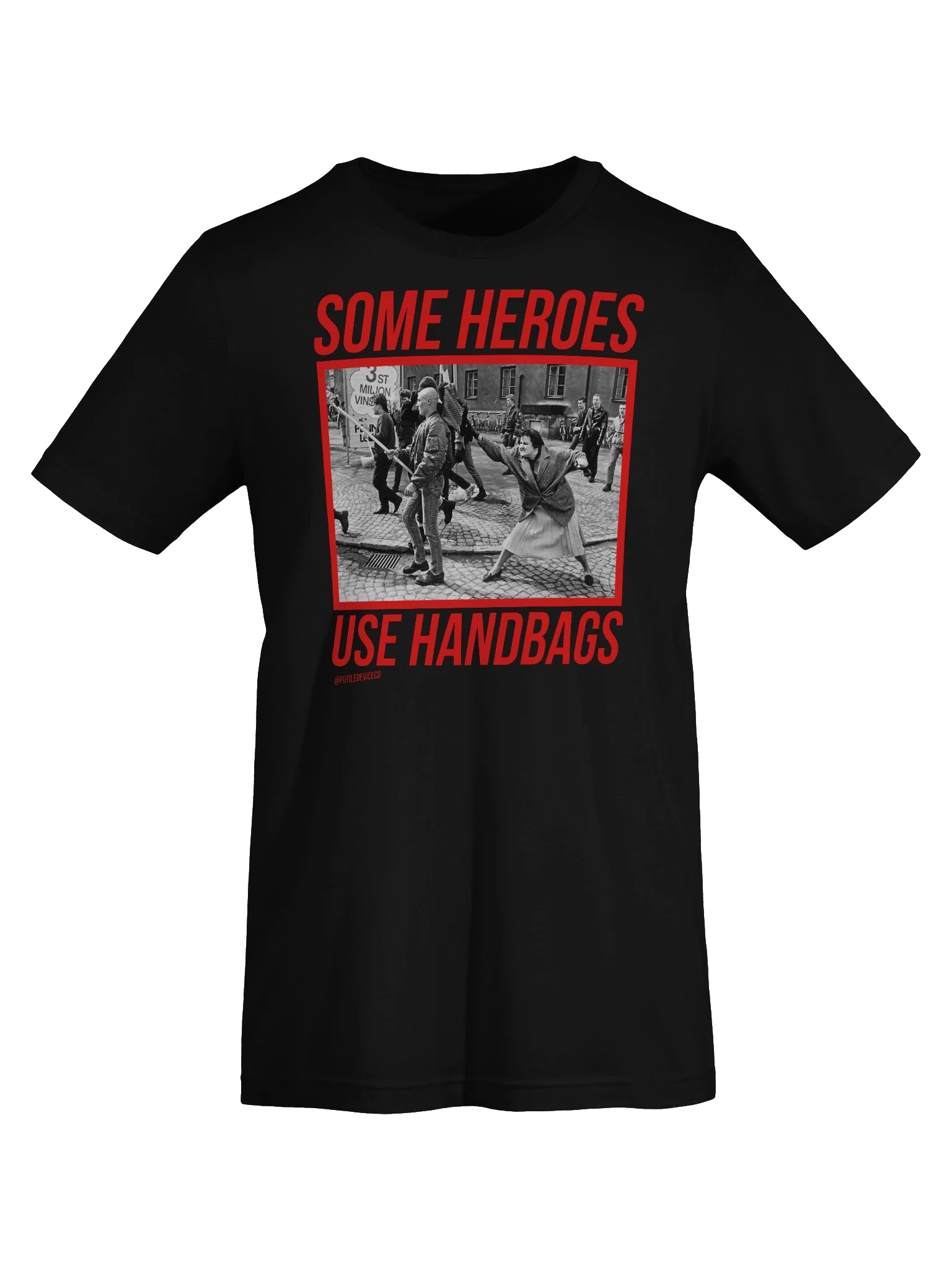 FUTILE DEVICE: SOME HEROES USE HANDBAGS (TEE) product image (71)