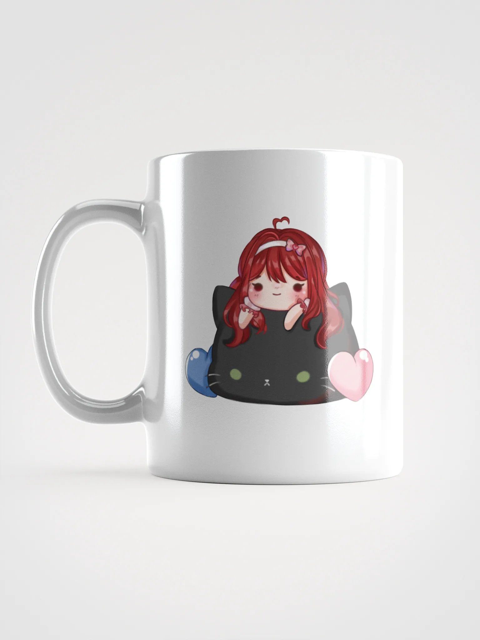 Blue & Pink Heart Cat Mug product image (6)