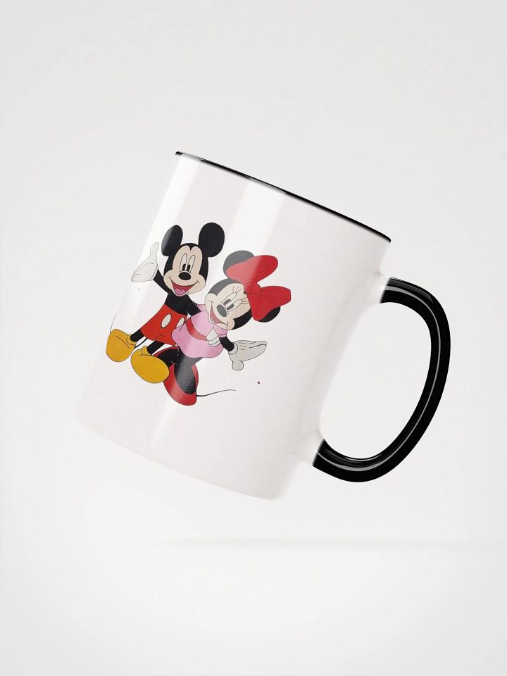 Mickey and Minnie mouse (art by Dina R.) - Ceramic Mug with Color Inside product image (12)