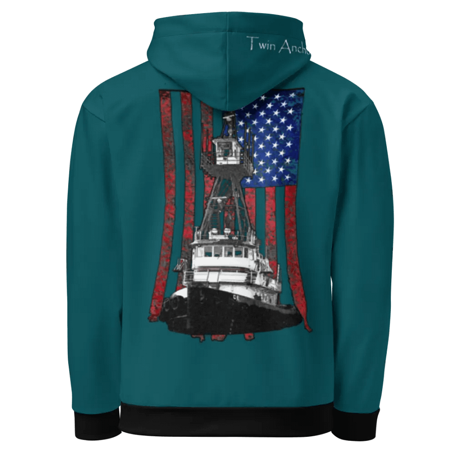 Teal Athena Tug CE Flage Hoodie product image (4)