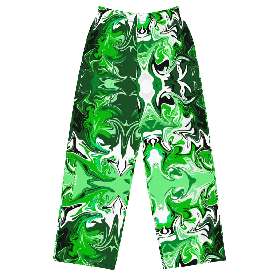 Green Swirl Unisex Wide Leg Bottoms product image (4)