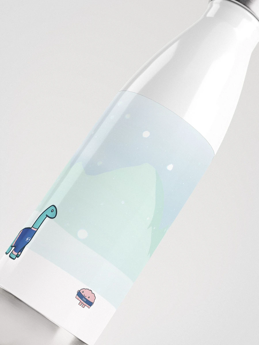 Dino & Brain in Sweaters - Steel Water Bottle product image (5)