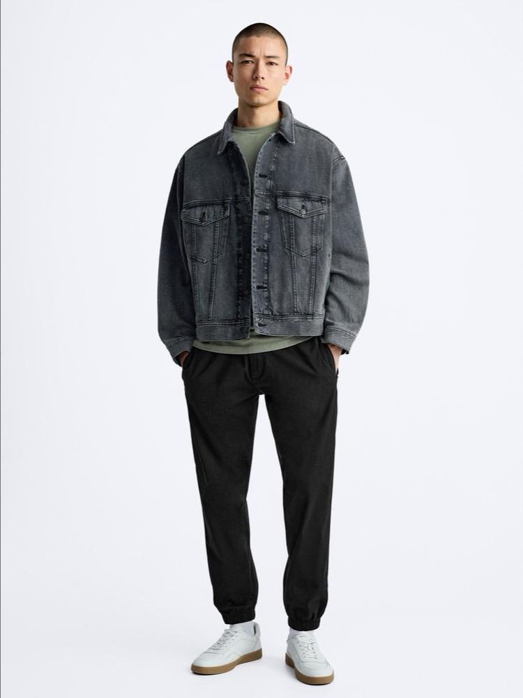 POPLIN JOGGER WAIST TROUSERS product image (5)