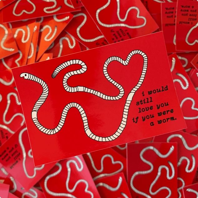 "I would still love you if you were a worm” meme sticker product image (1)