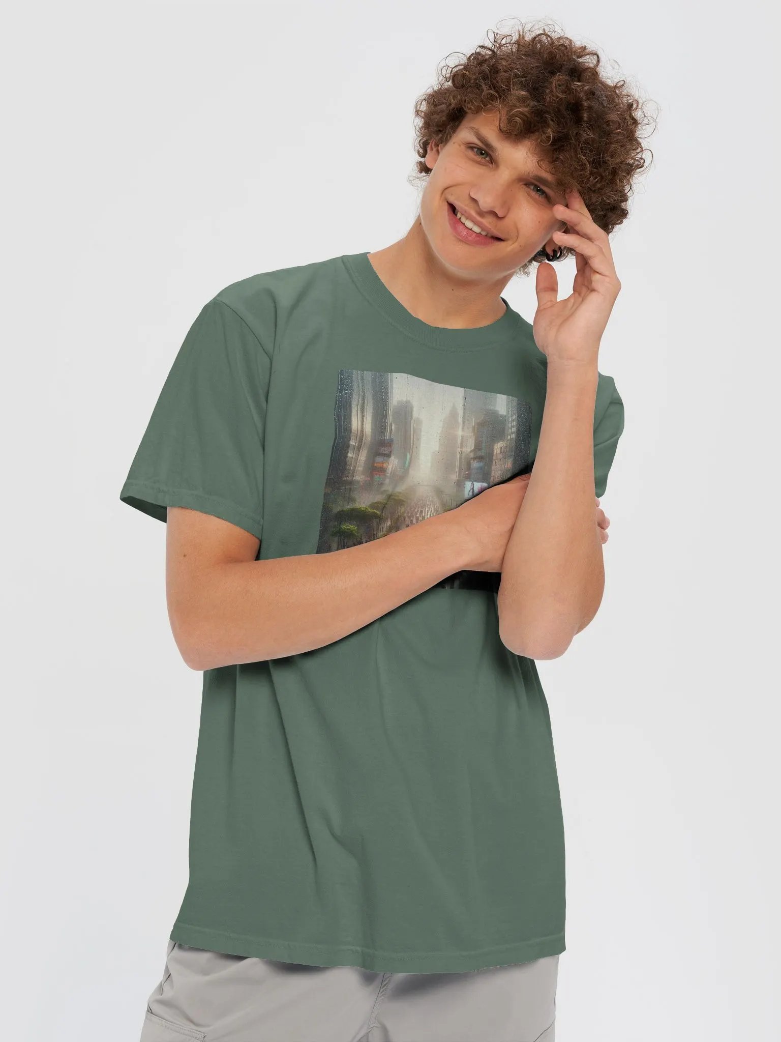 Ultra-Soft Comfort: Garment-Dyed Cotton Tee | AI Design product image (6)