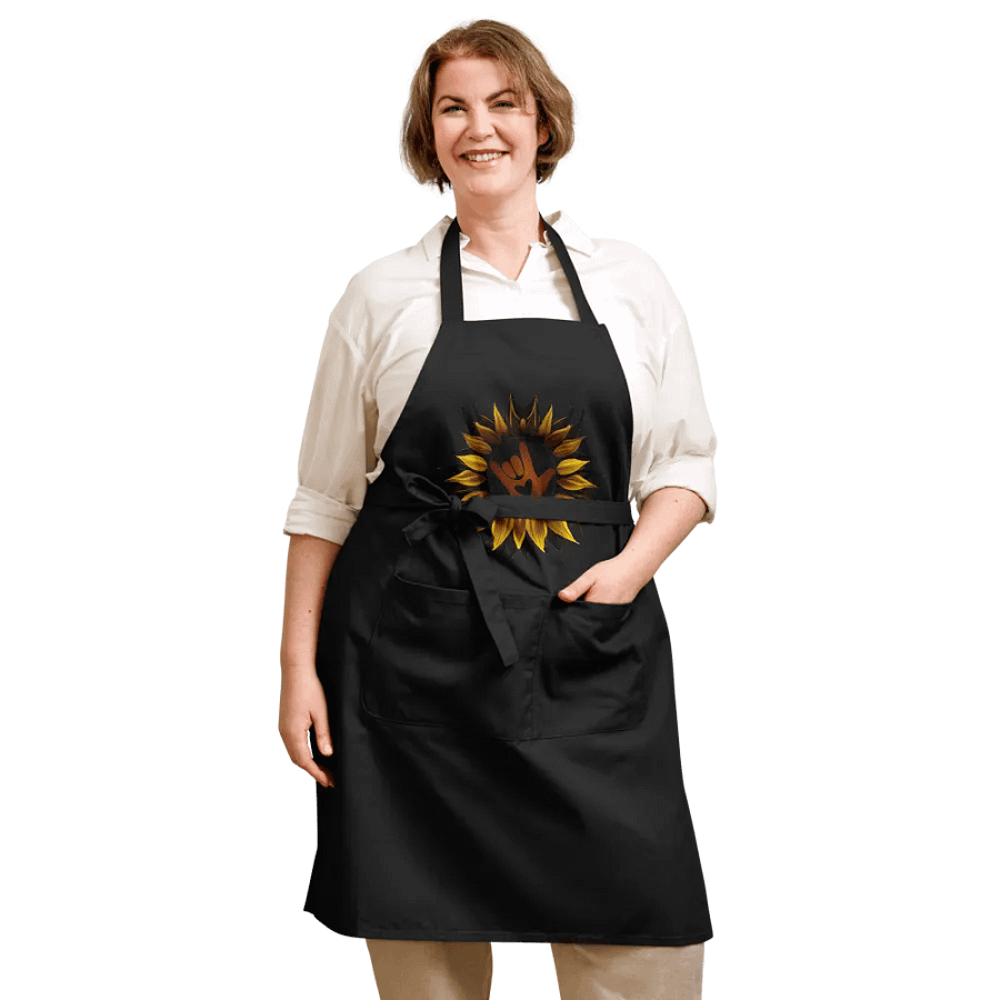 ASL Love Sunflower Organic Apron product image (5)