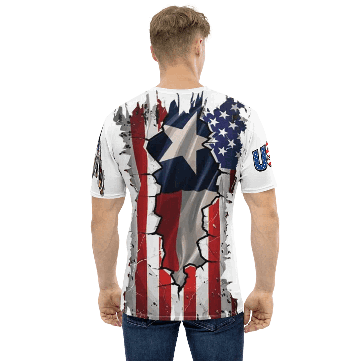 Ripped Flag Fusion Men's T-Shirt product image (1)