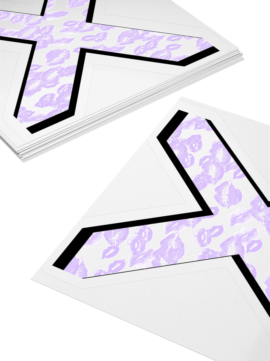 White X Lilac Lipstick Kisses | Kiss-cut Sticker product image (4)