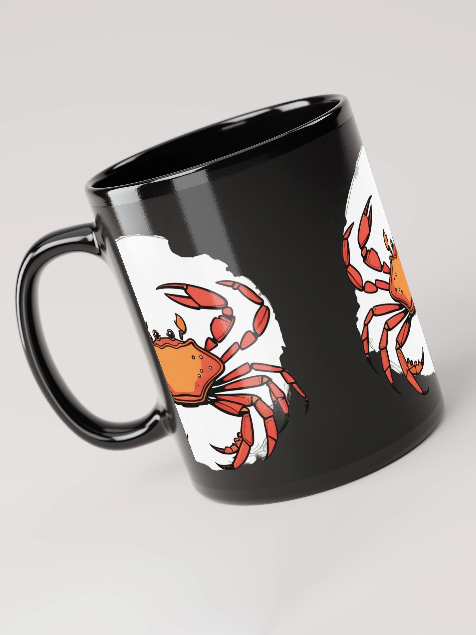 Cartoon Crab Black Glossy Mug product image (6)