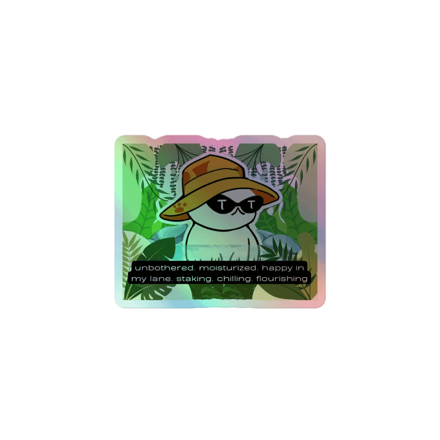 Unbothered Holographic Sticker product image (1)