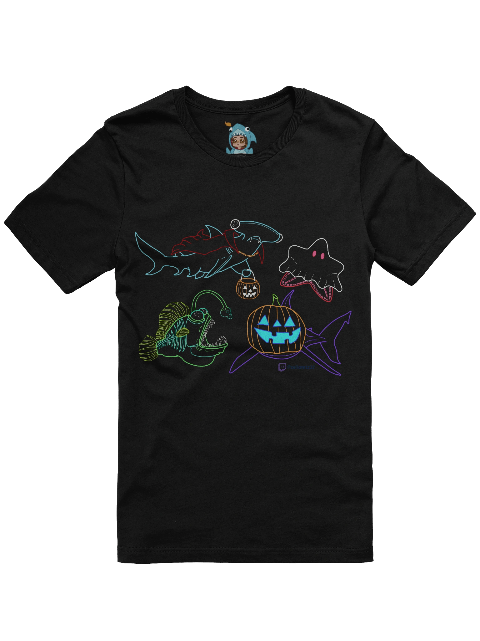 Neon Halloween Sea-Life Costume T-Shirt product image (4)