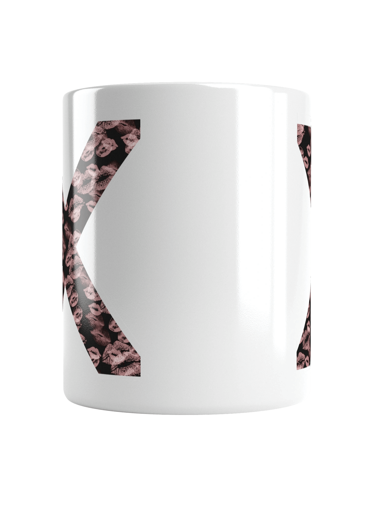 Black X Pink Lipstick Kisses | Glossy White Mug product image (15)