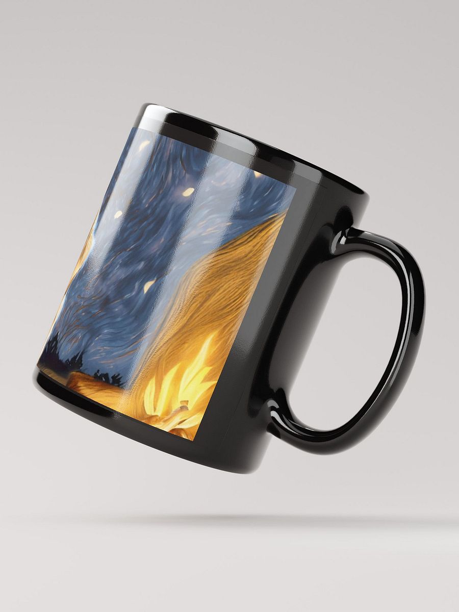 Loyal by the Fire: Black Glossy Mug for Golden Retriever Fans product image (4)