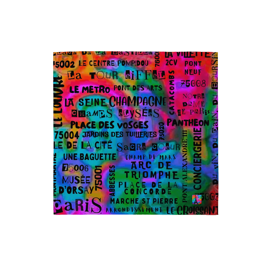 PARIS WORDS - BANDANA SMALL SCARF product image (3)