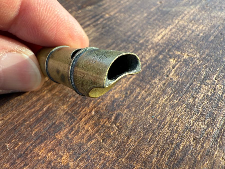 🎎 Antique Japanese Brass Whistle – Likely Taisho-Era Instructor or Military Use – Japan Antique Roadshow product image (6)