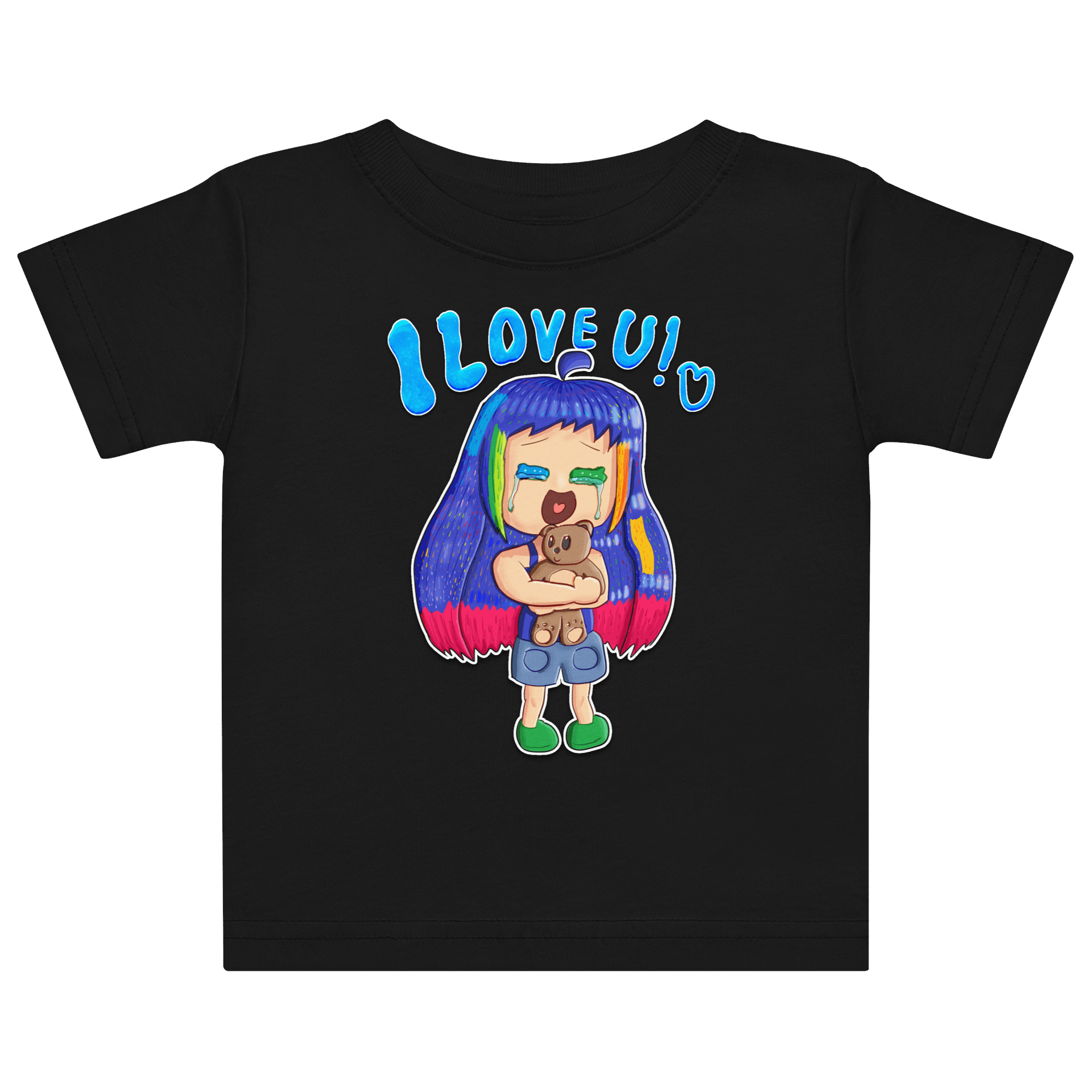 cute cocoloco hugs a cute teddy bear T-Shirt [Kids Ver.] product image (1)