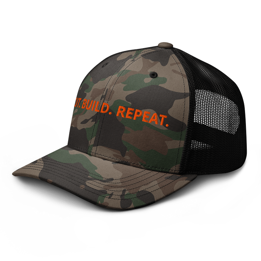 CUT. BUILD. REPEAT. Camo Hat product image (4)