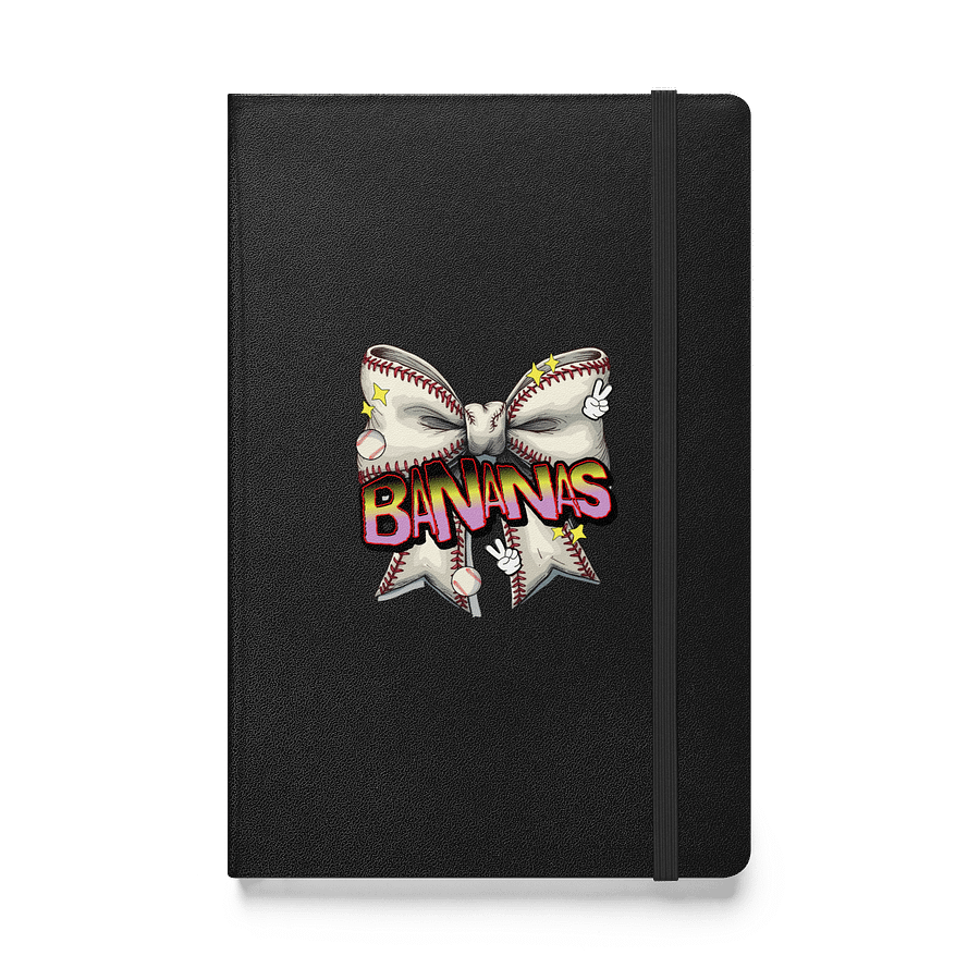 Bananas Bow Baseball Hardcover Journal product image (1)