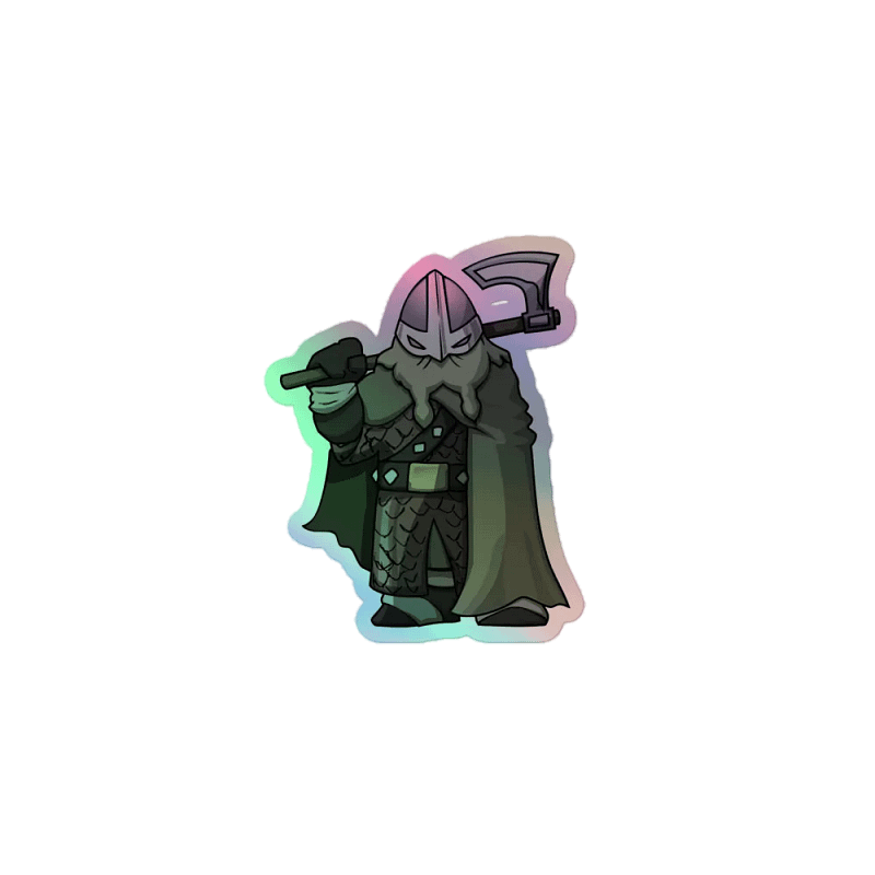 Warrior holographic sticker