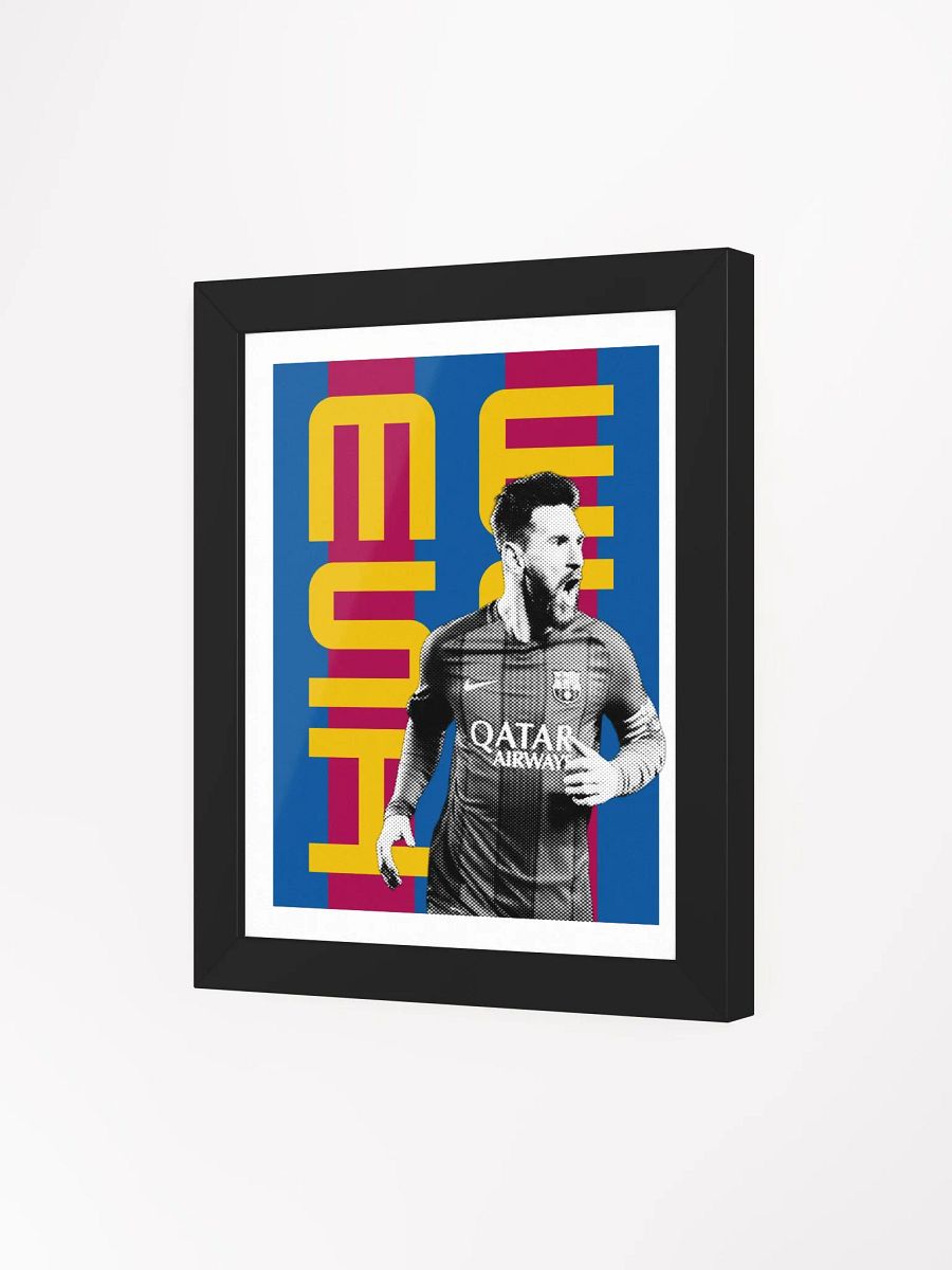 Lionel Messi BW Barcelona Name Art Framed Print product image (4)