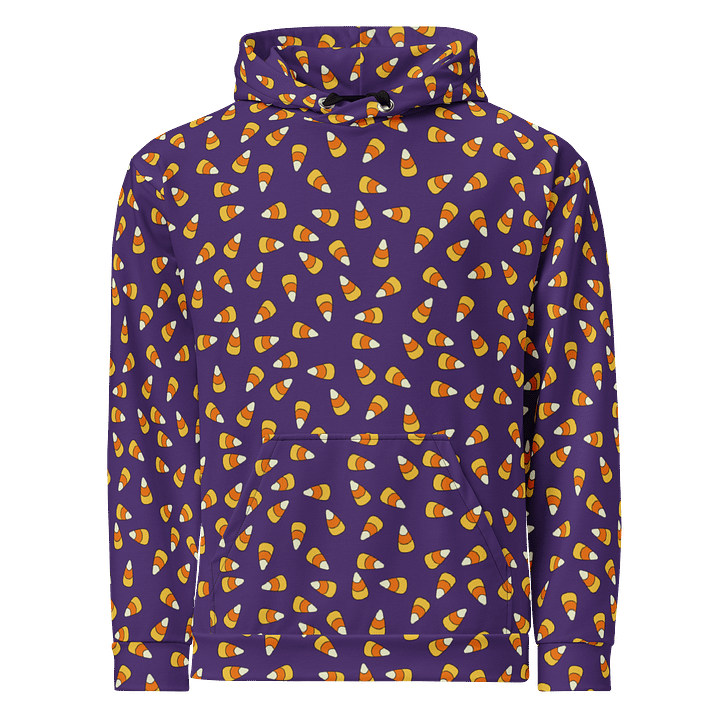 Dark Purple "Scattered Candy Corn" Pattern - Unisex Hoodie product image (1)