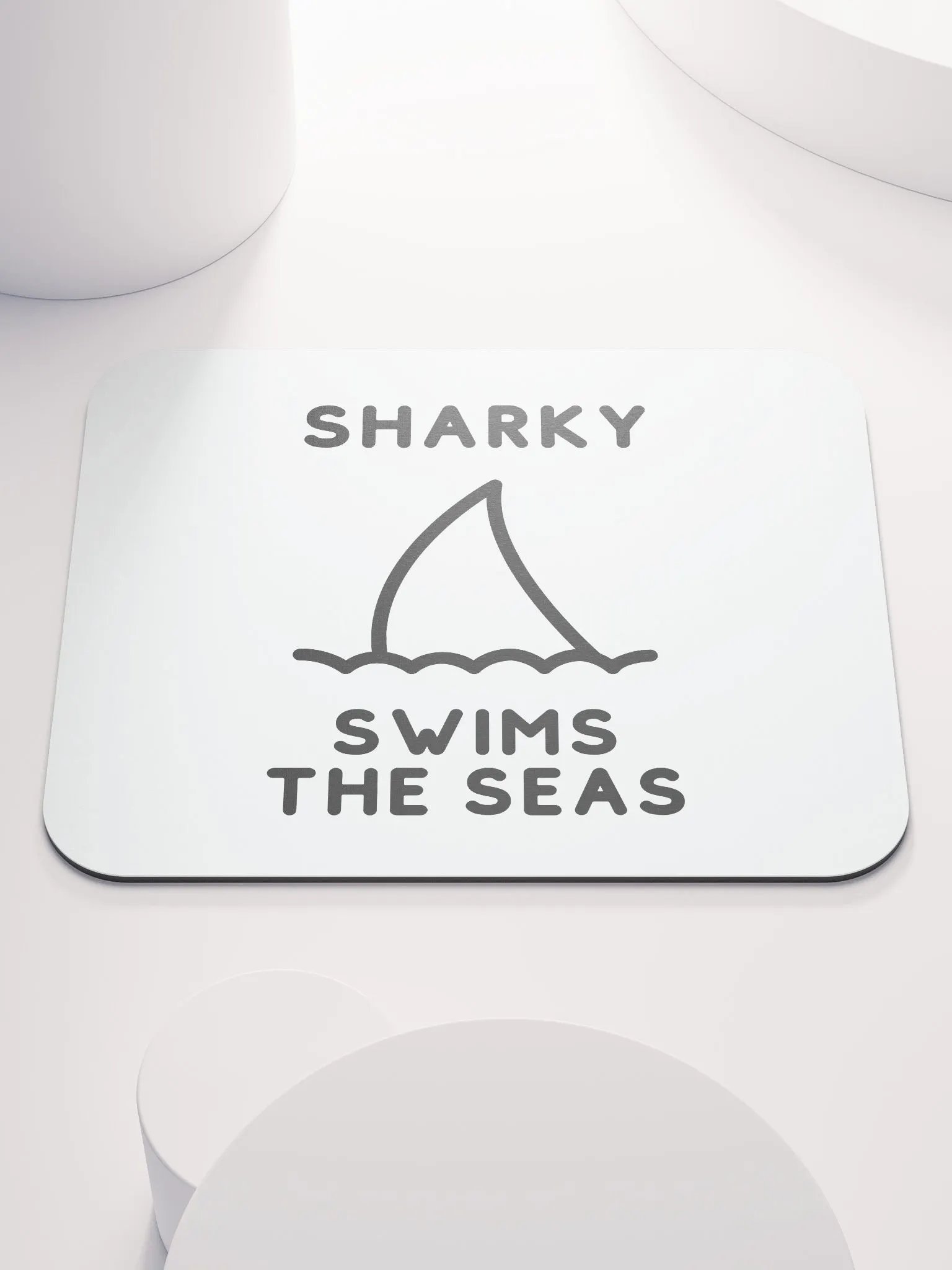 Sharky Swimming Mouse Pad product image (1)
