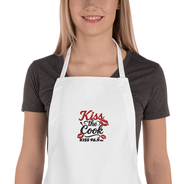 KISS the Cook White Apron product image (1)