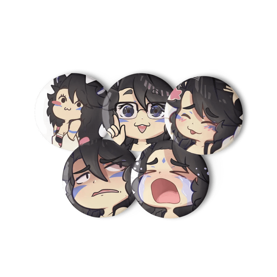 Pin Button Duskymotes 02 - Set of 5 product image (2)