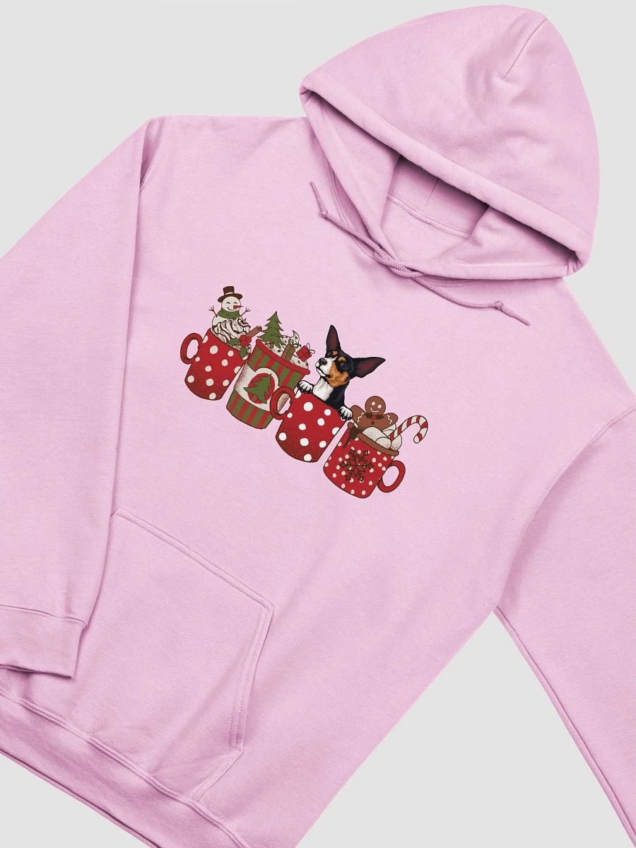 Cute Toy Fox Terrier in a Christmas Cup Hooded Sweatshirt | Funny Christmas Pup in a Cup product image (10)