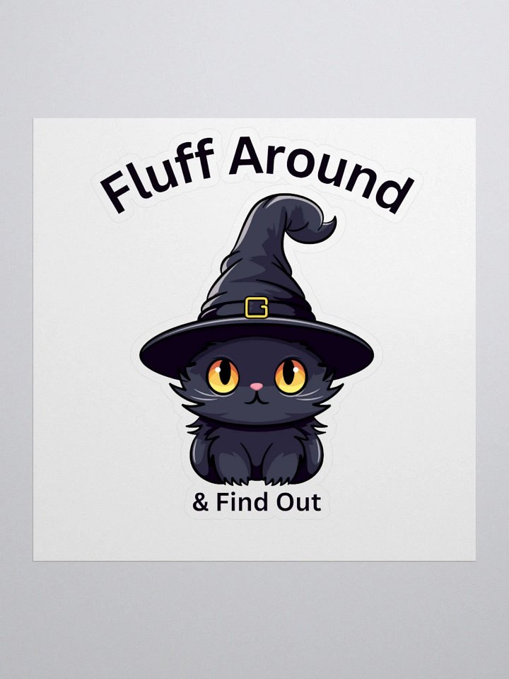 Fluff Around Cat Stickers product image (1)