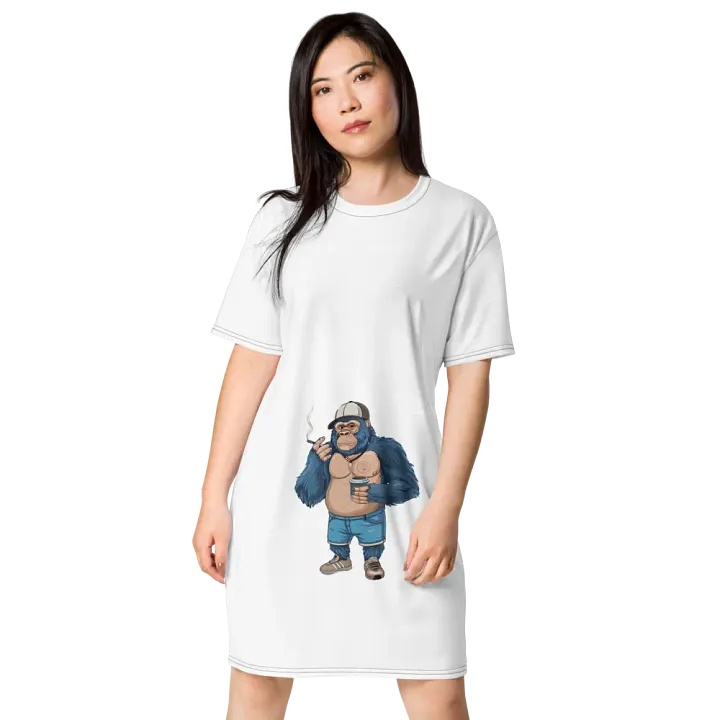 Blue Gorilla T-Shirt Dress product image (1)