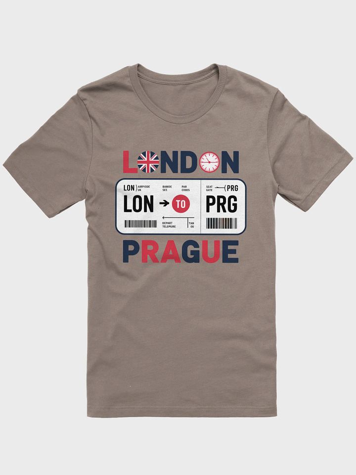 London to Prague Boarding Pass T-Shirt product image (1)
