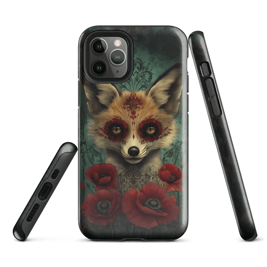 Fox Red Poppies - Tough Phone Case product image (3)