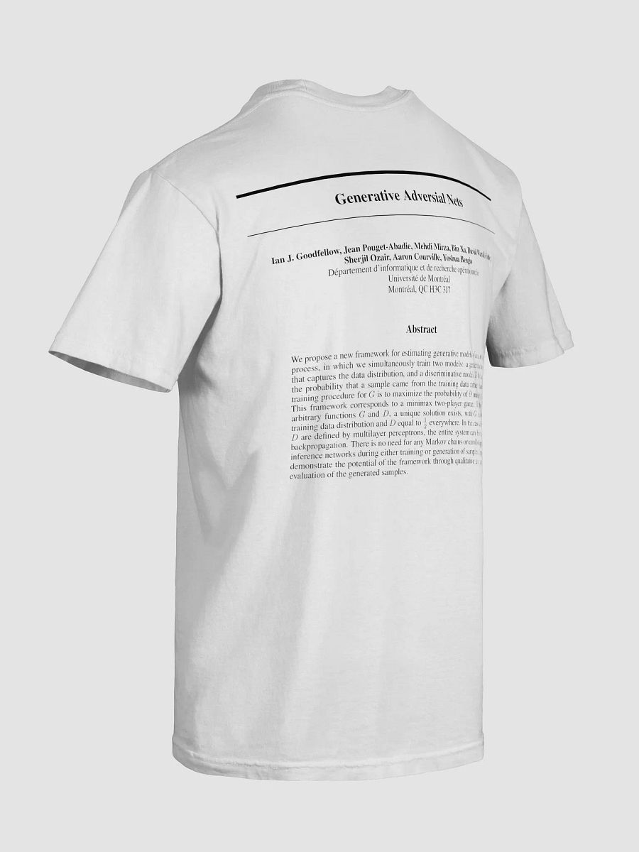 Generative Adversial Nets T-Shirt product image (8)
