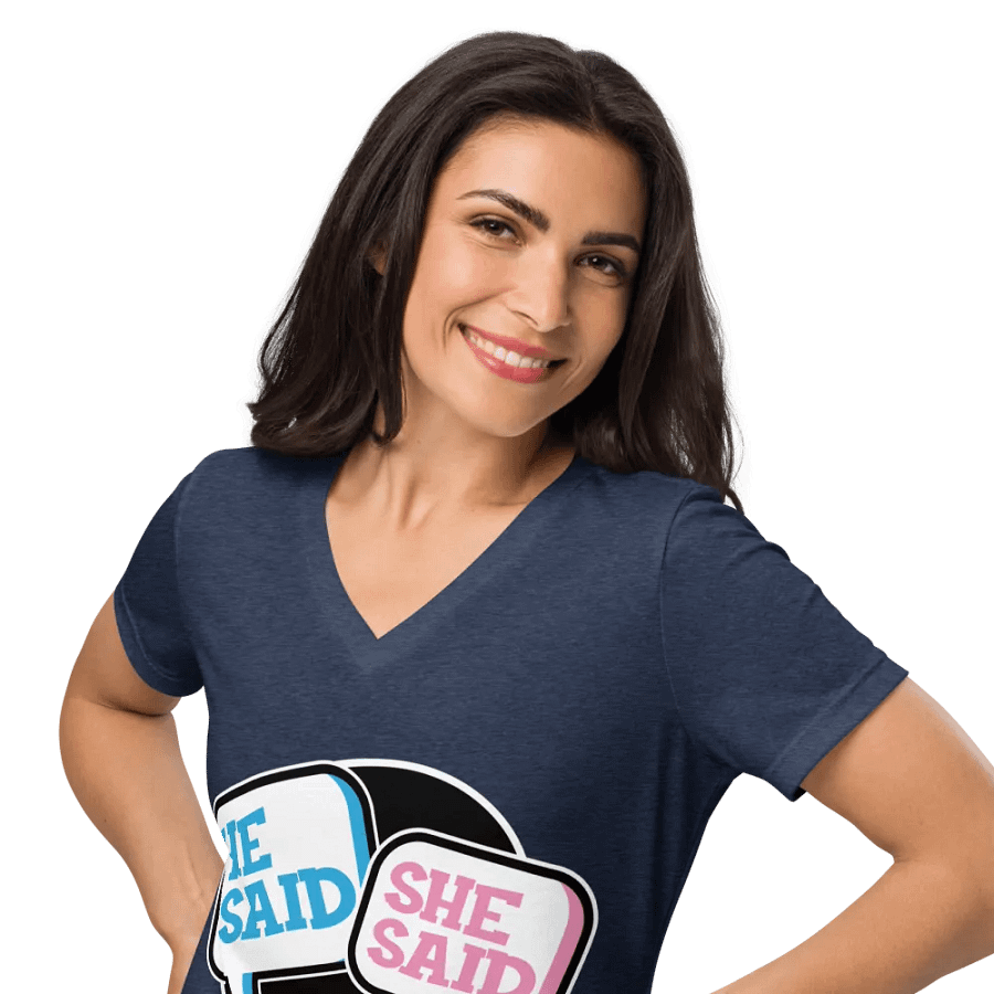He Said, She Said Podcast Logo V-Neck Tee product image (3)