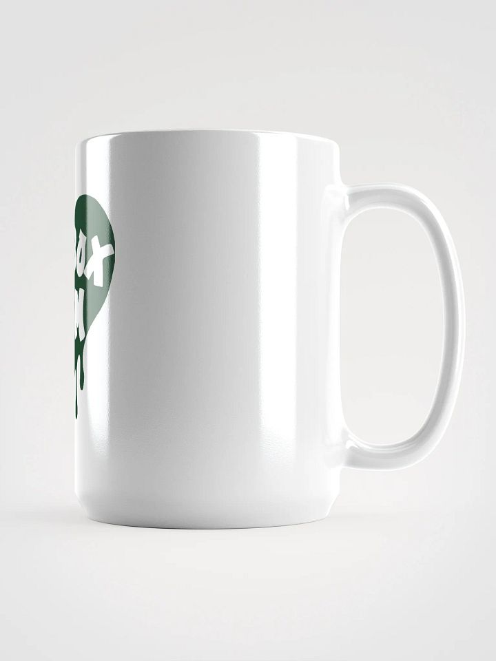 HOT BOX FAM TRANSPARENT DARK GREEN LOGO COFFEE MUG product image (1)