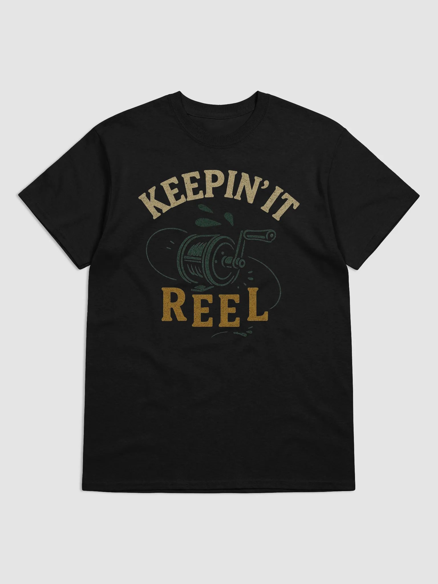 Keepin' It Reel Vintage Fishing T-Shirt – Funny Retro Angler Humor Tee product image (3)