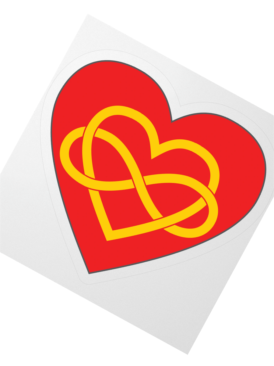 Red Polyamory Infinity Heart Sticker product image (4)