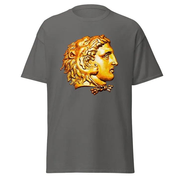 Alexander the Great of Macedon as Heracles Authentic Art from 2nd Century BC, White or Charcoal T-shirt product image (1)