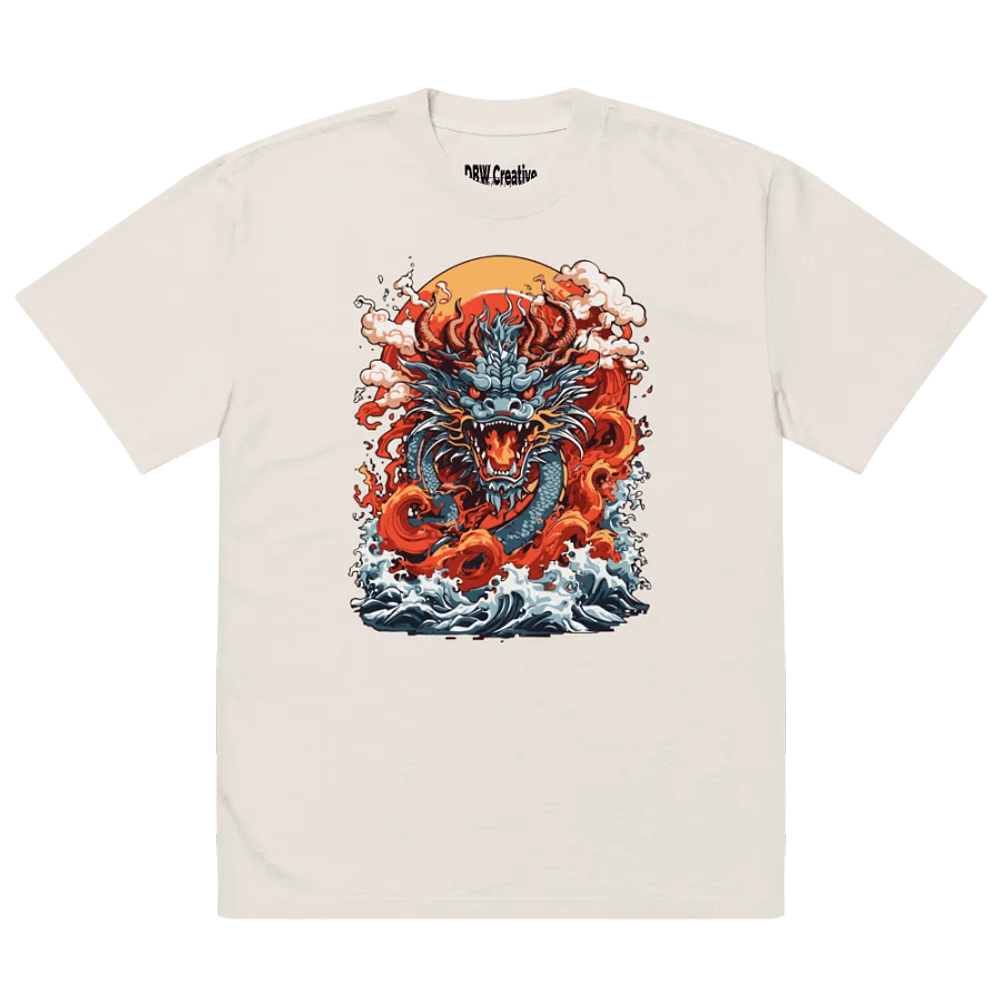 Crimson Dragon Oversized T-Shirt product image (2)