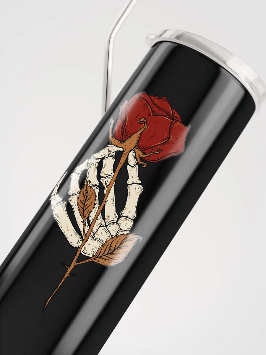 Gothic Romance: Skeleton Hand & Rose Stainless Steel Tumbler for Valentine's product image (5)