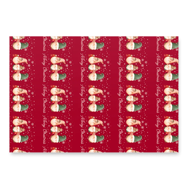 Merry Christmas Gnomes Giftwrap Paper product image (2)