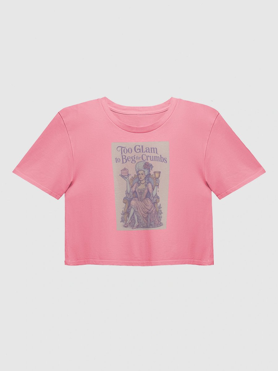 💖 Too Glam to Beg for Crumbs – Pink Crop Top product image (1)