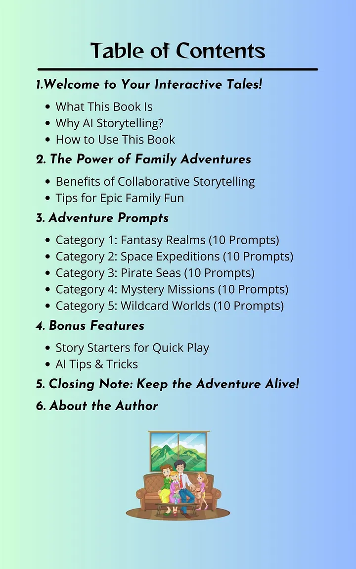 50 AI Prompts For Generating Interactive Tales: Volume 1 from AI-Powered Family Activity Ideas product image (2)