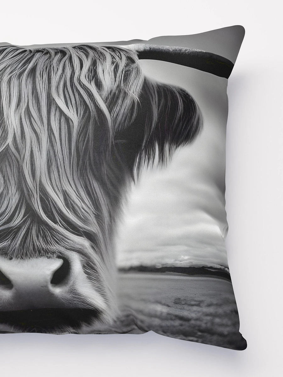 Black & White Highland Cow Photo Pillow product image (3)