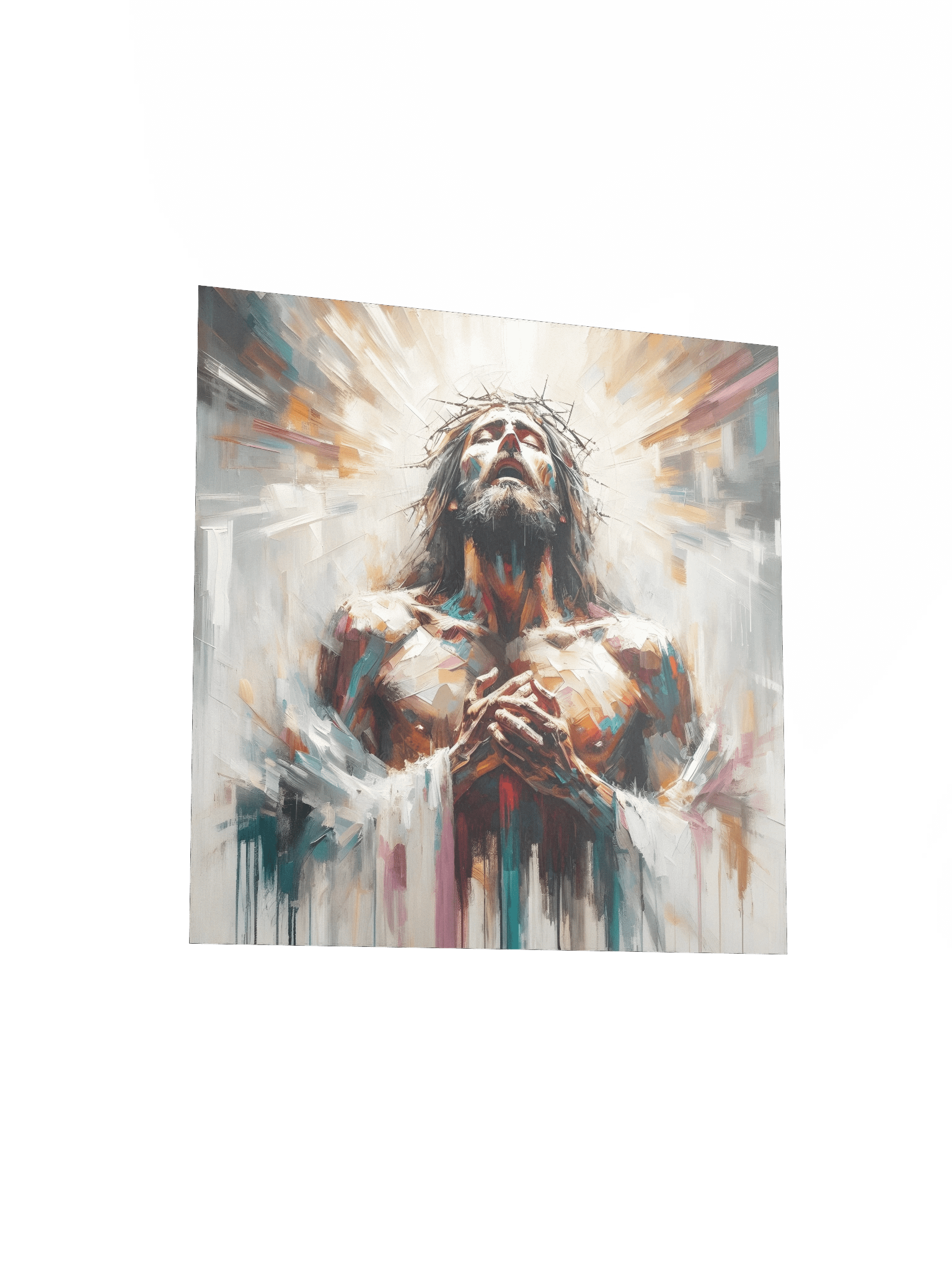 Radiant Jesus Christ Resurrection Wall Art | Modern Christ Art Canvas Print product image (13)
