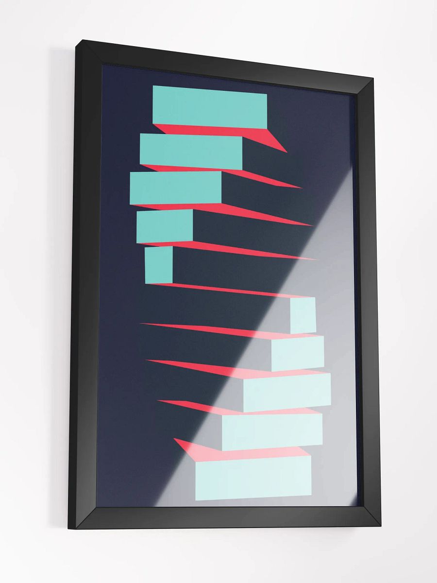 Teal Twist Framed Matte Poster product image (16)